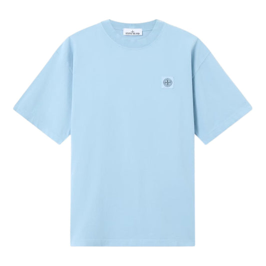 Stone Island Compass Patch Logo Neutral Light Baby Blue T-shirt