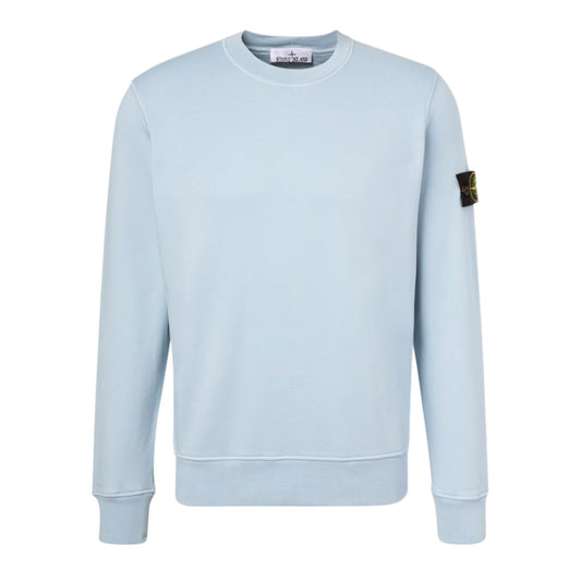 Stone Island Organic Cotton Baby Blue Sweatshirt