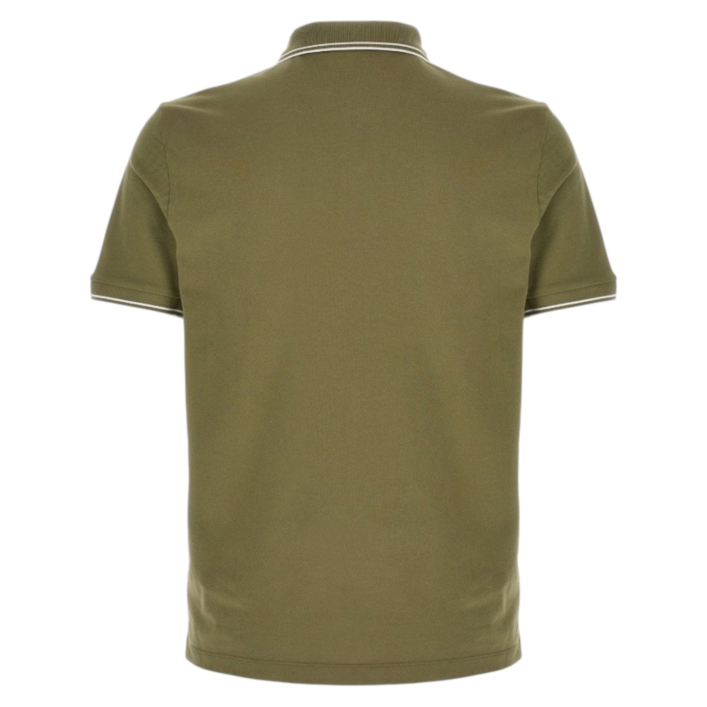 Stone Island Pique Cotton Khaki Green Polo Shirt