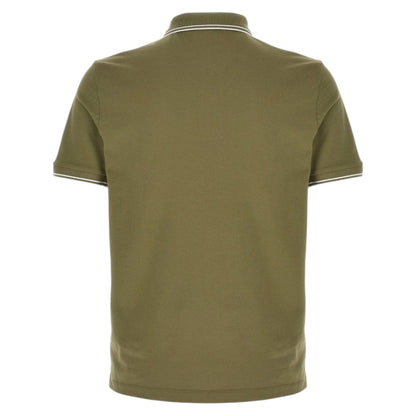 Stone Island Pique Cotton Khaki Green Polo Shirt