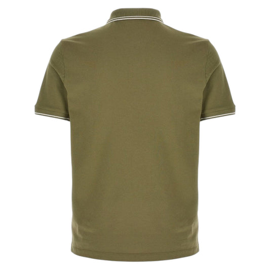 Stone Island Pique Cotton Khaki Green Polo Shirt