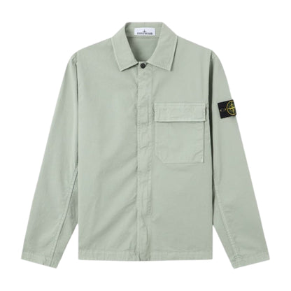 Stone Island Organic Twill Sage Green Overhsirt