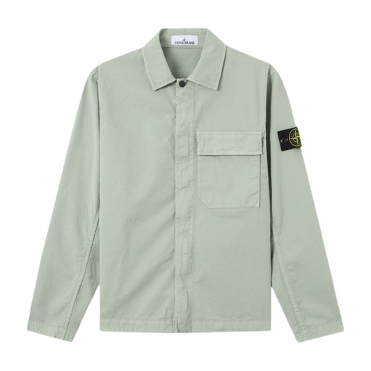 Stone Island Organic Twill Sage Green Overhsirt