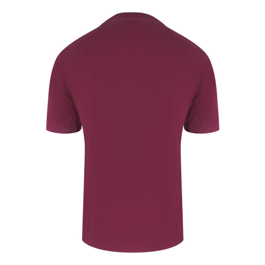 Aquascutum Active Piping Design Burgundy T-Shirt