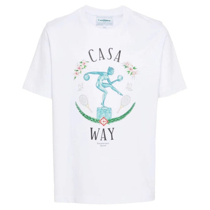 Casablanca Statue En Marbe Design White T-Shirt S