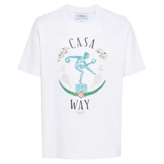 Casablanca Statue En Marbe Design White T-Shirt S