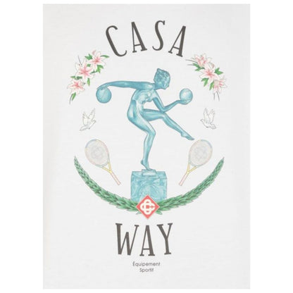 Casablanca Statue En Marbe Design White T-Shirt S