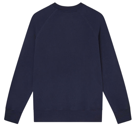 Casablanca Embroidered Sweatshirt Stacked Logo Navy Navy Blue Sweatshirts Womens