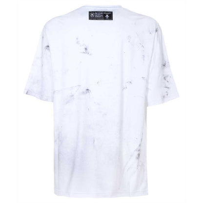 BALMAIN YU1EH035GB83 Balmain Sketch Drawing Logo White T-Shirt EAB WHITE T-SHIRT MALE S