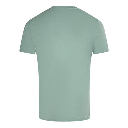Balmain Brand Embossed Logo Green T Shirt