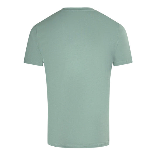Balmain Brand Embossed Logo Green T Shirt