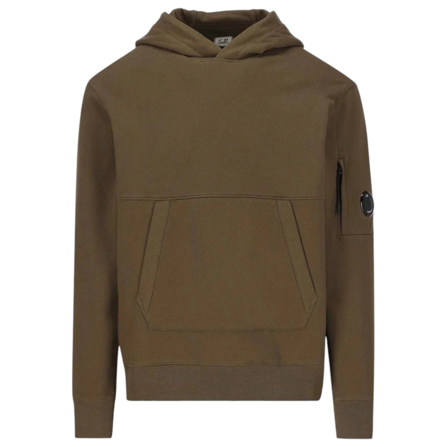 C.P. Company, Brushed Cotton Fleece Green Hoodie