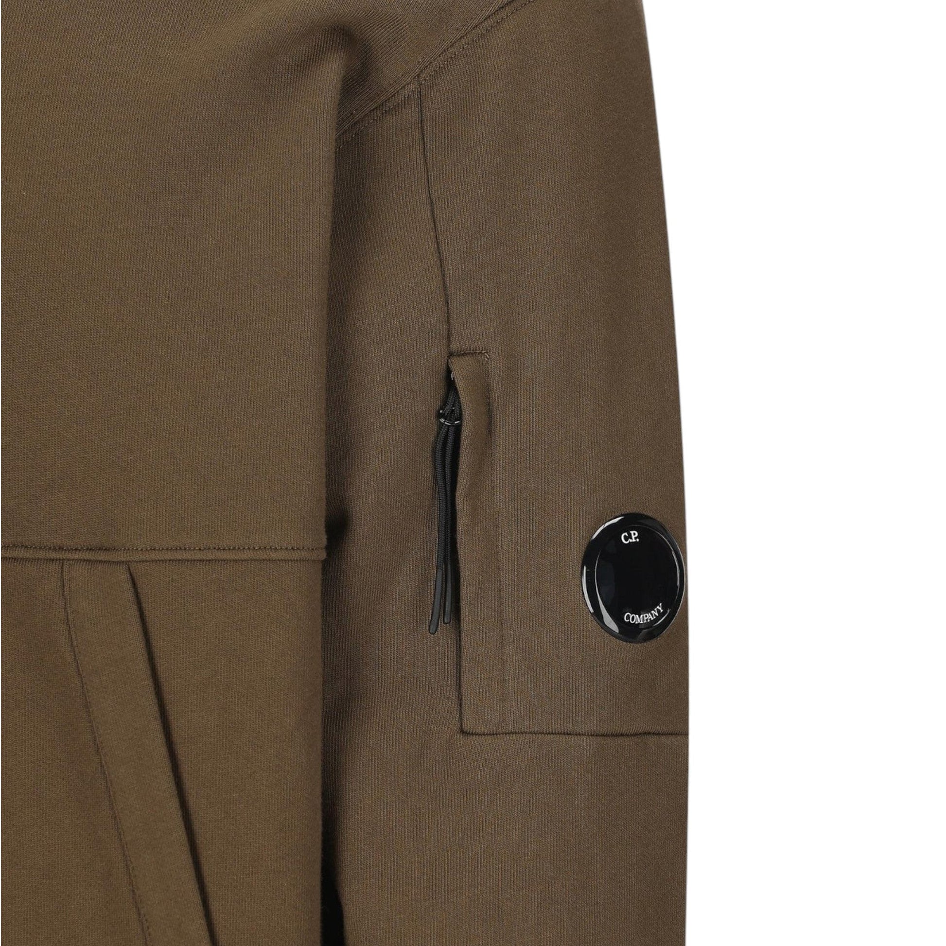 C.P. Company, Brushed Cotton Fleece Green Hoodie