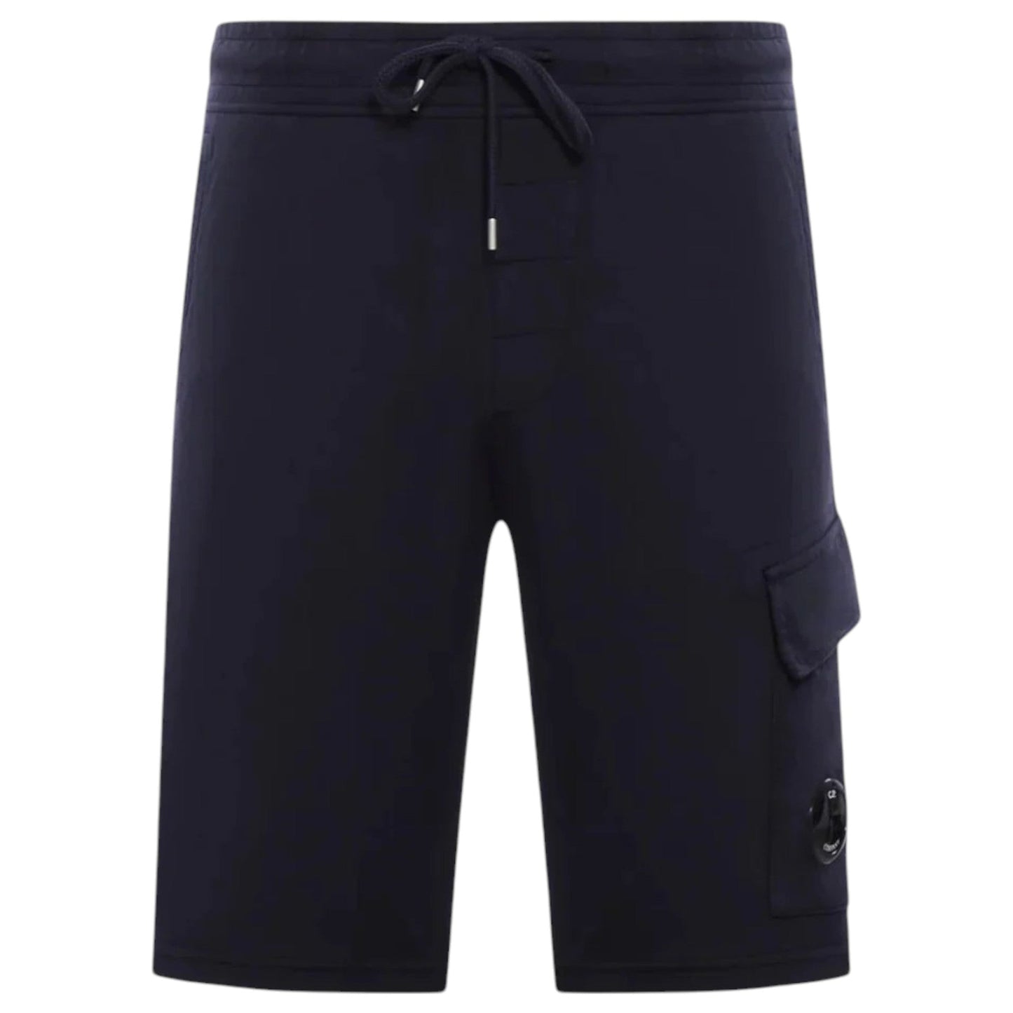 C.P. Company, Light Fleece Logo Pocket Black Shorts
