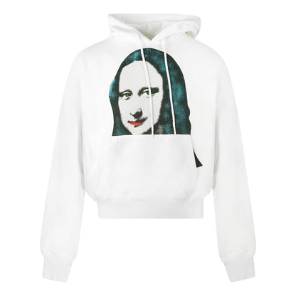 Off White MonaLisa Print Logo White Hoodie OMBB037E20FLE009 0110 - Style Centre Wholesale