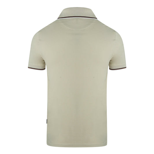Aquascutum Brand Logo Beige Polohirt