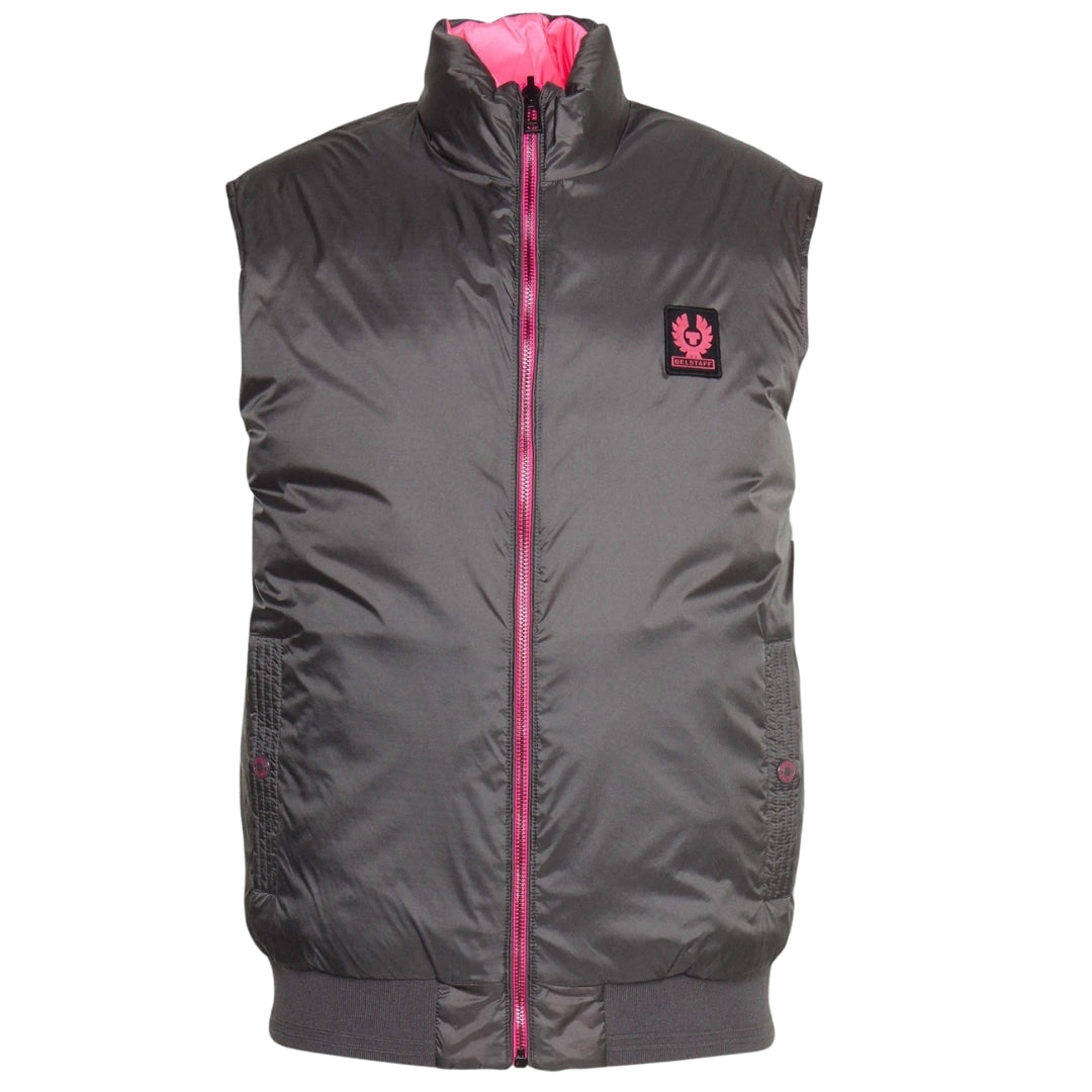 Belstaff Flash Circuit Granite Grey Reversible Down Gilet Jacket - Style Centre Wholesale