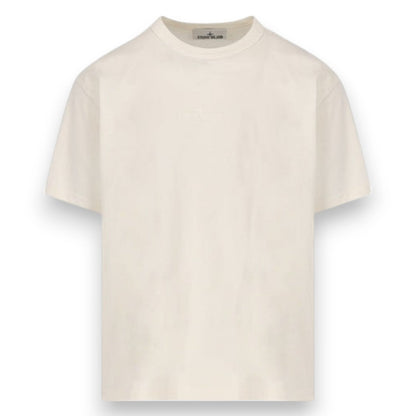 Stone Island, Beige Logo T-Shirt - True Labels