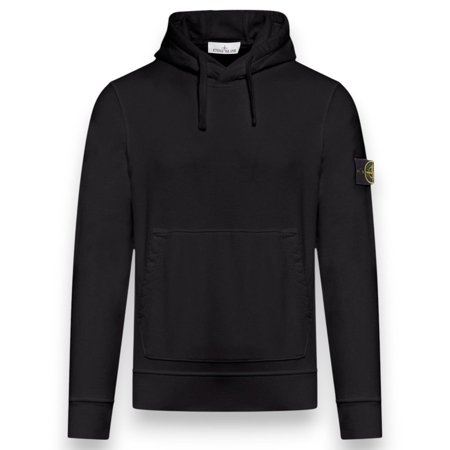 Stone Island, Black Hoodie. Organic Cotton - True Labels