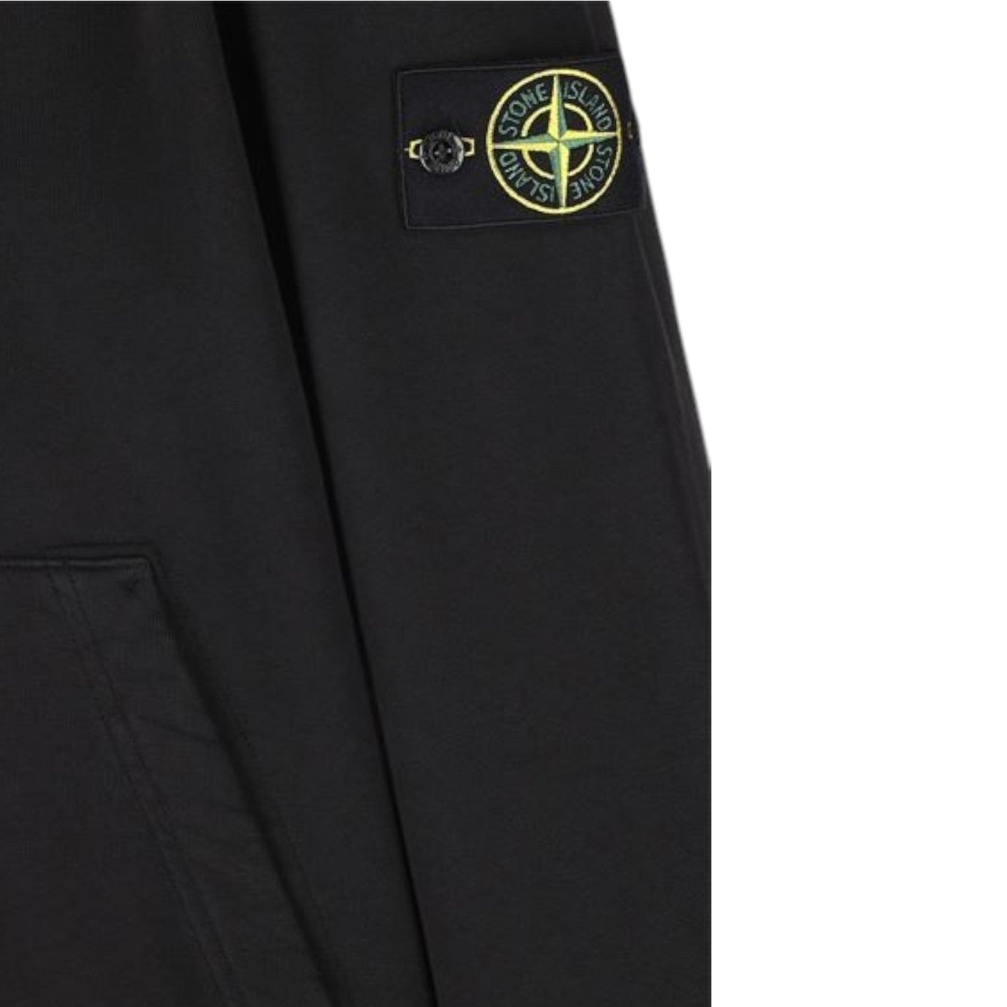 Stone Island, Black Hoodie. Organic Cotton - True Labels