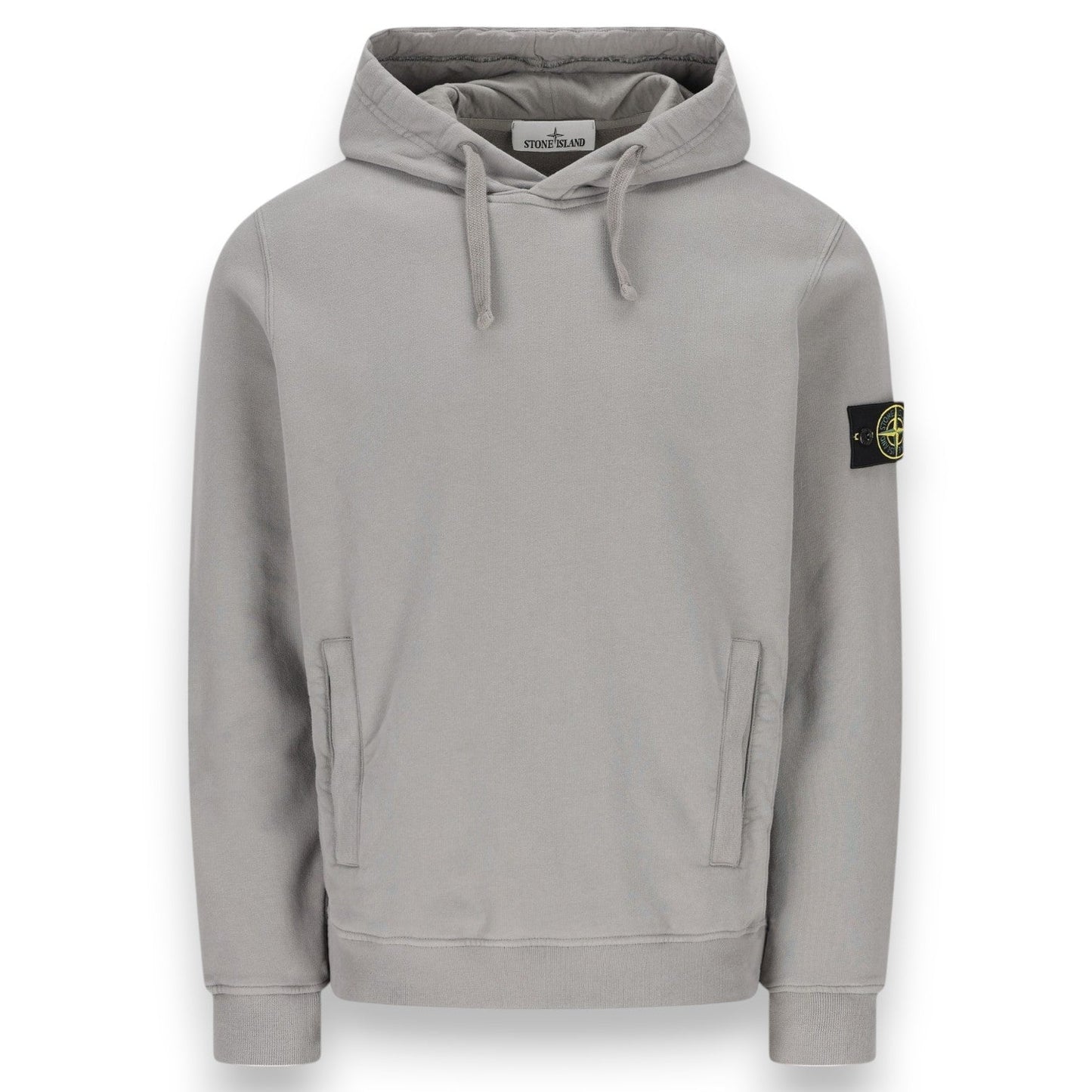 Stone Island, Cement Grey Hoodie Organic Cotton - True Labels