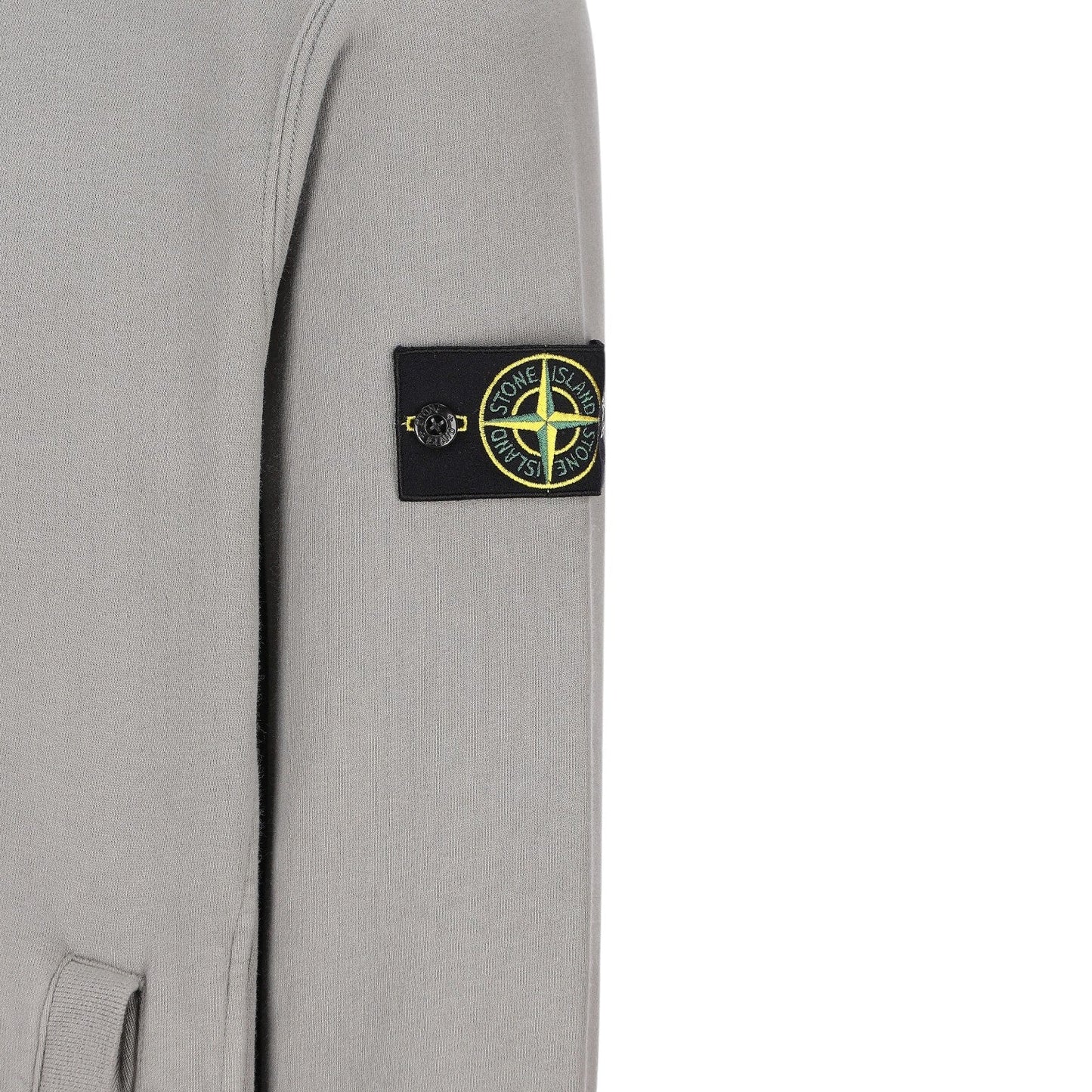Stone Island, Cement Grey Hoodie Organic Cotton - True Labels