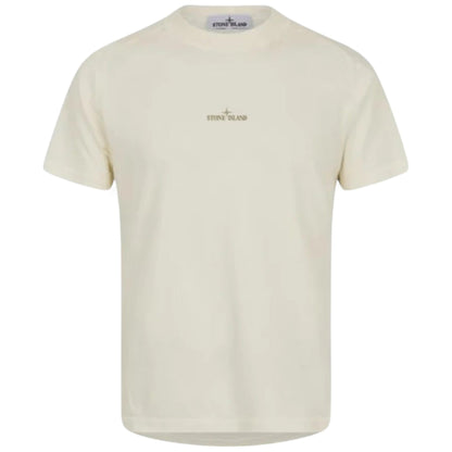 Stone Island, Logo Printed Crewneck T-Shirt - Ivory